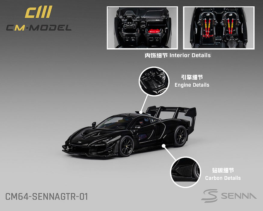 McLaren Senna GTR - Black - Limited Edition - CM Model - 1:64 - CM64-SENNAGTR 01 Passion Diecast