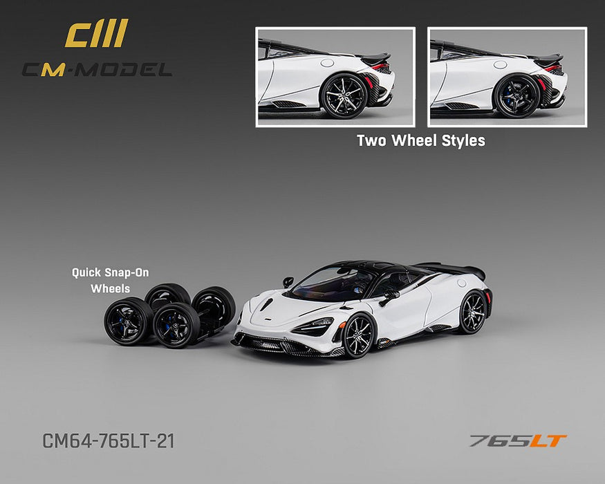 McLaren 765LT - White with Carbon - Limited Edition - CM Model - 1:64 - CM64-765LT 21 Passion Diecast