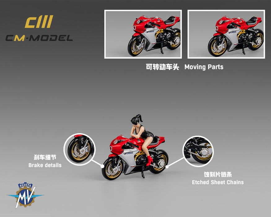 MV Agusta SV800 With Showgirl Figure - Limited Edition - CM Model - 1:64 - CM64-SV800 01 Passion Diecast