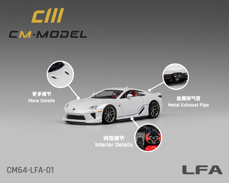 Lexus LFA - Pearl White - Limited Edition - CM Model - 1:64 - CM64-LFA 01 Passion Diecast