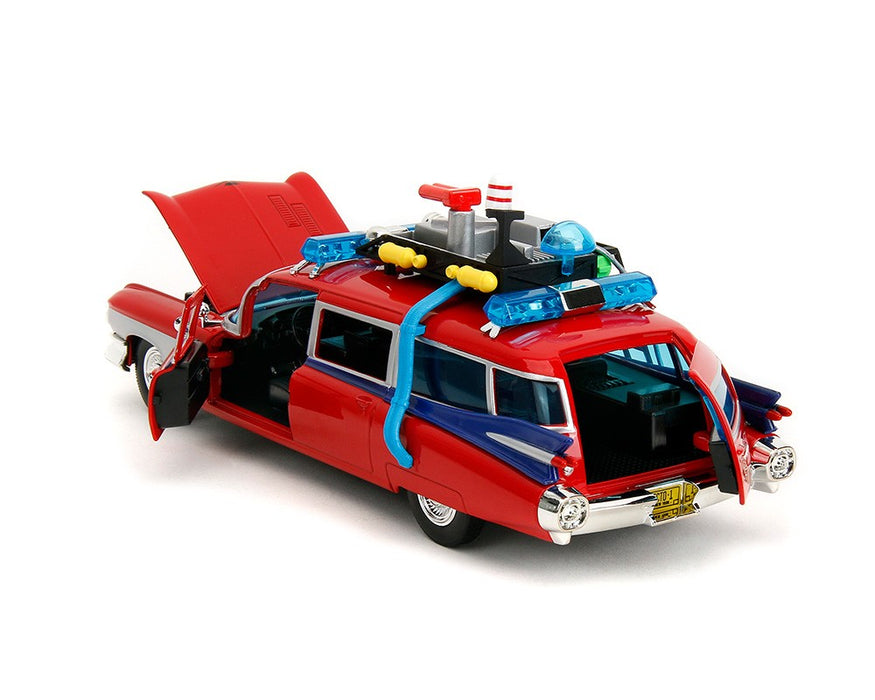 Ghostbusters x Transformers Ecto-1 with Optimus Prime Graphics - Red - Hollywood Rides - Jada - 1/24 - 35466