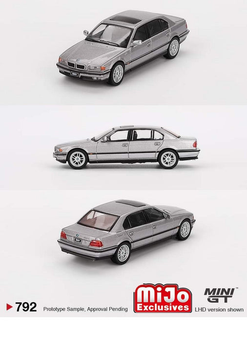 BMW 750IL Argent tremble métallisé - Mini GT - 1:64 - MGT00792 Passion Diecast