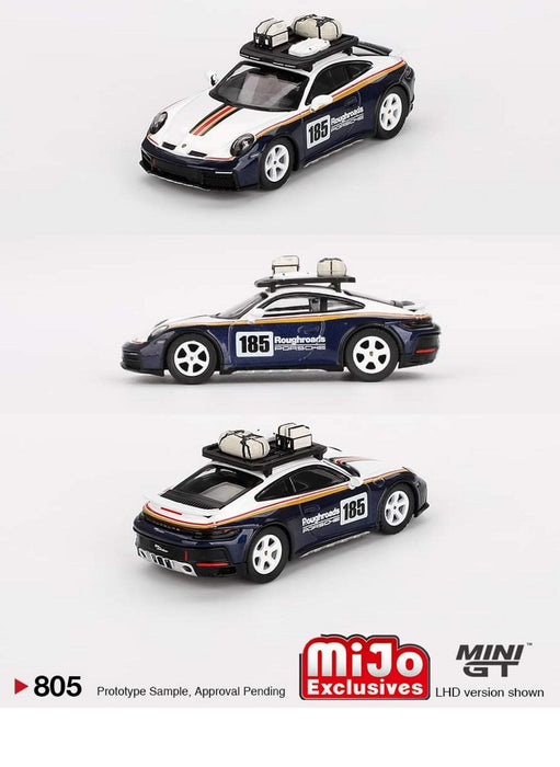 Porsche 911 Dakar Rallye Design Package White/Gentian Blue Metallic - Mini GT - 1:64 - MGT00805 Passion Diecast