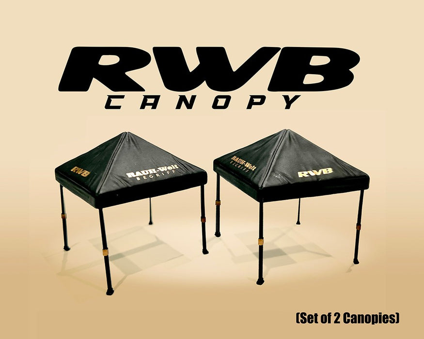 Canopy RWB - Black Set - 6-piece metal set - American Diorama - 1/64 - AD-2418 Passion Diecast