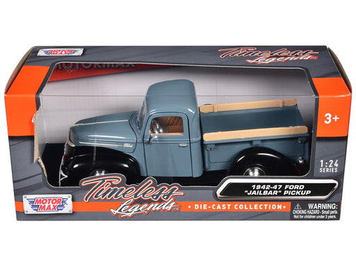 1942-47 Ford Jailbar Pickup - Blue - Timeless Legends - Motormax 1-24 - 79388 BL - Passion Diecast 