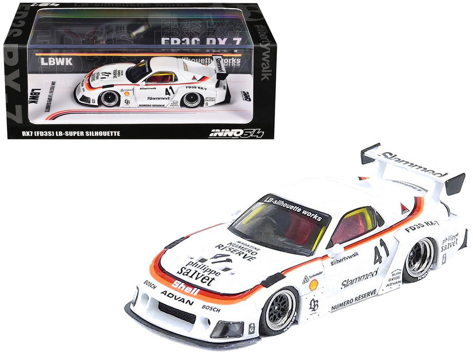 MAZDA RX7 (FD3S) LB-SUPER SILHOUETTE WHITE - INNO 64 - 1/64 - IN64-LBWK-RX7-02 Passion Diecast