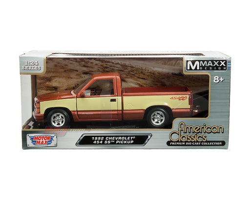 1992 Chevrolet 454 SS Pickup Copper Metallic & Beige - American Classics - Motormax 1-24 - 73203 AC-BEI