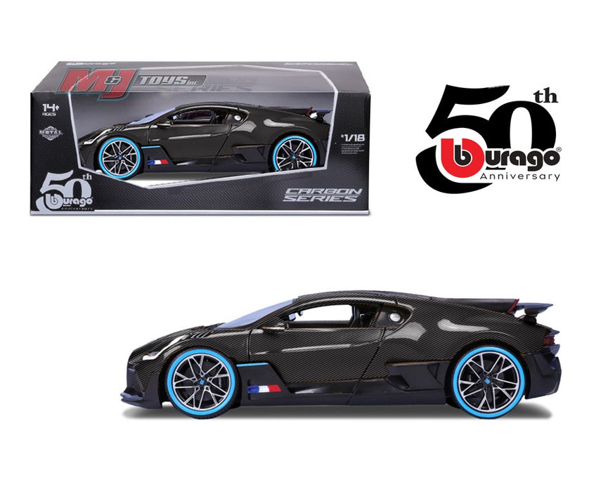 Bugatti Divo - Carbon Series - 50th Anniversary Limited Edition - Bburago 1/18 - 18-11101 Passion Diecast 