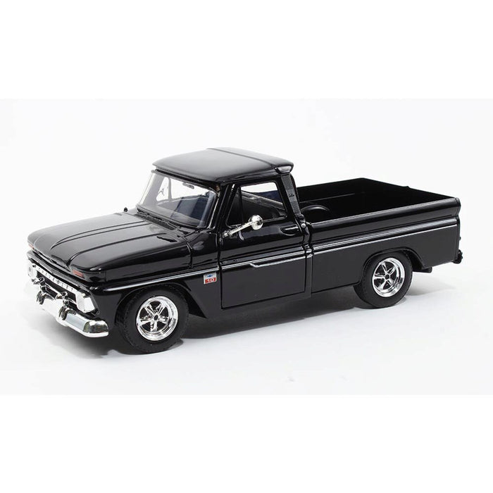 1966 Chevrolet C10 Fleetside Pickup Black - Timeless Legends - Motormax 1-24 - 73355AC-BK