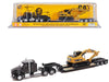 Kenworth T880s 40in-Sleeper Tandem Tractor / Lowboy Trailer and Cat 320D L Hydraulic Excavator ls-  Diecast Master 1/87 - 84420