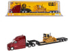 Peterbilt Model 579 UltraLoft Tandem Tractor / Lowboy Trailer and Cat D5M Dozer -  Diecast Master 1/87 -84419