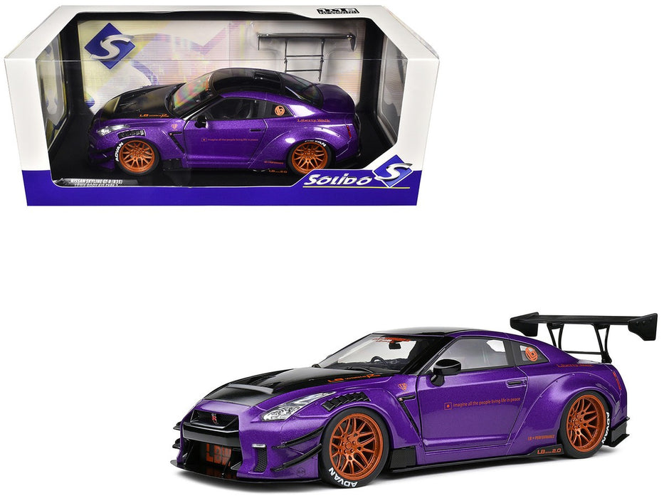 Nissan GT-R (R35) W/ Liberty Walk Body kit 2.0 2022 - Solido - 1/18 - S1805812 - Passion Diecast 