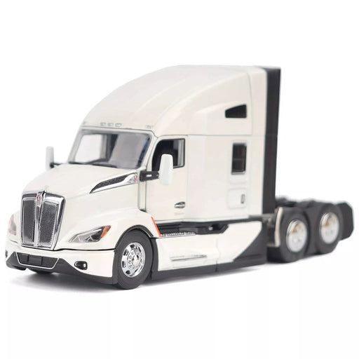 Kenworth T680 76in High-Roof Sleeper Cab Tandem Tractor- Metallic White - Cab Only  -  Diecast Master  1/50 -  71119