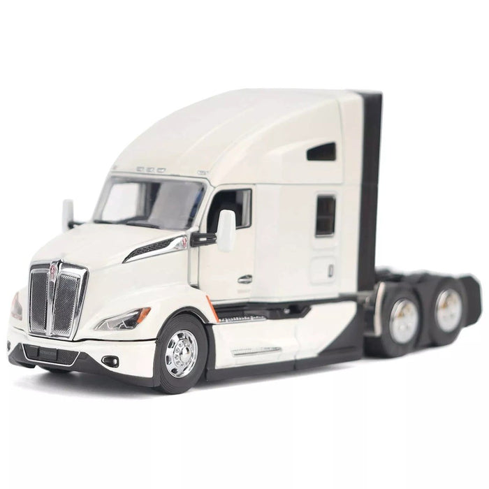 Kenworth T680 76in High-Roof Sleeper Cab Tandem Tractor- Metallic White - Cab Only  -  Diecast Master  1/50 -  71119