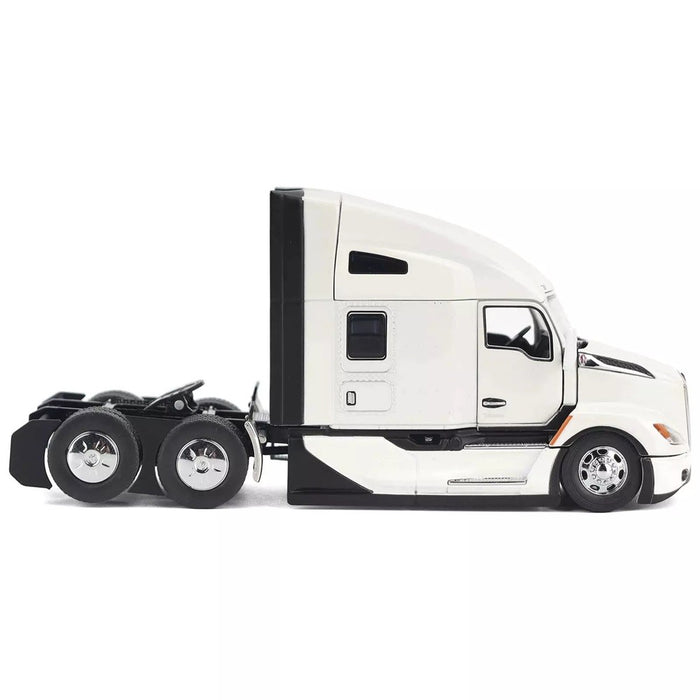 Kenworth T680 76in High-Roof Sleeper Cab Tandem Tractor- Metallic White - Cab Only  -  Diecast Master  1/50 -  71119