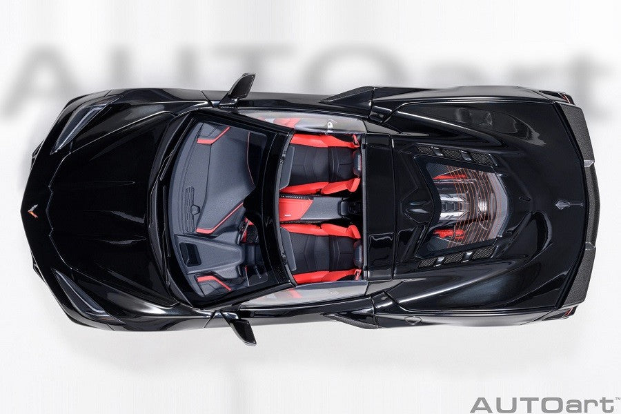 Chevrolet Corvette C8 Stingray Z51Black - Autoart 1/18 - 71280 - Passion Diecast 