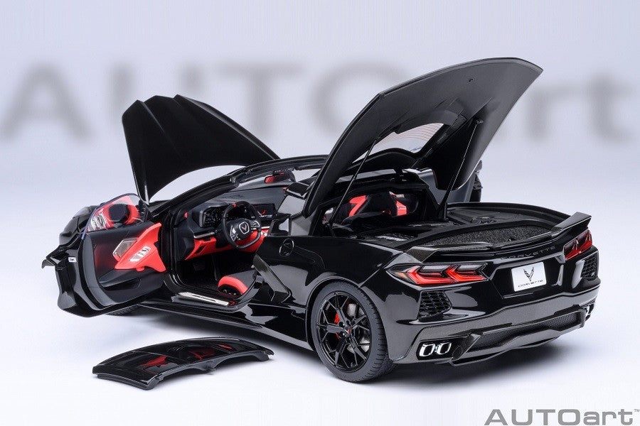 Chevrolet Corvette C8 Stingray Z51Black - Autoart 1/18 - 71280 - Passion Diecast 