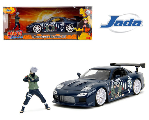 1993 Mazda RX-7 and Kakashi Hatake Figure - Naruto Shippuden - Hollywood Rides - Jada - 1/24 - 35349 - Passion Diecast 
