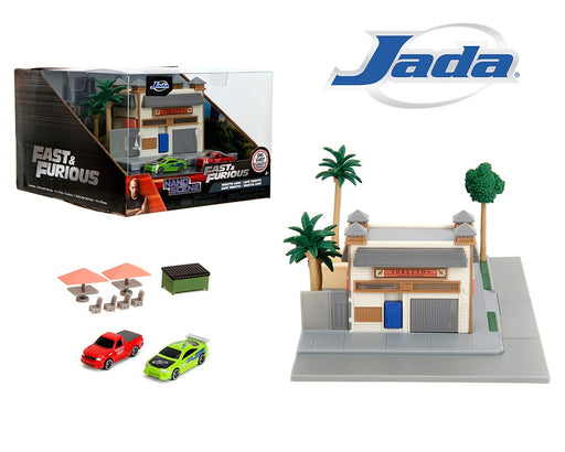 Fast & Furious Dom Torettos Market & Cafe Scene - Diorama Hollywood Rides Nano - Jada - 1/87 - 34914 Passion Diecast
