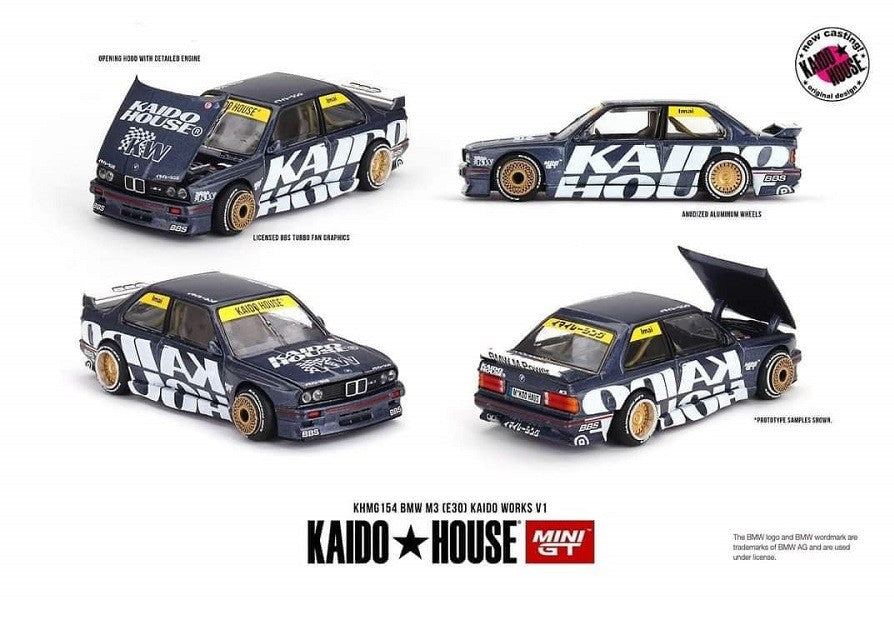 Kaido★House - BMW M3 (E30) KAIDO WORKS V1 - Mini GT - Mijo Exclusives - 1/64 - KHMG154 Passion Diecast