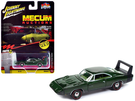 1969 Dodge Charger Daytona Dark Green Mecum Auctions - Johnny Lightning 1/64 - JLSP370 Passion Diecast