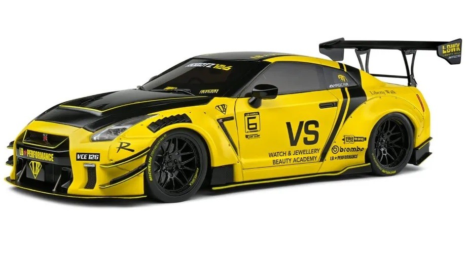 Nissan GT-R (R35) W/ Liberty Walk Body Kit 2.0 2020 - Solido - 1/18 - S1805809 - Passion Diecast 