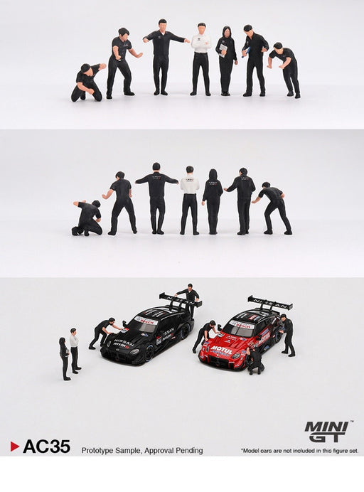 Metal Figurine Nismo Technician Team Figures Set - Mini GT - 1:64 - MGTAC35 Passion Diecast