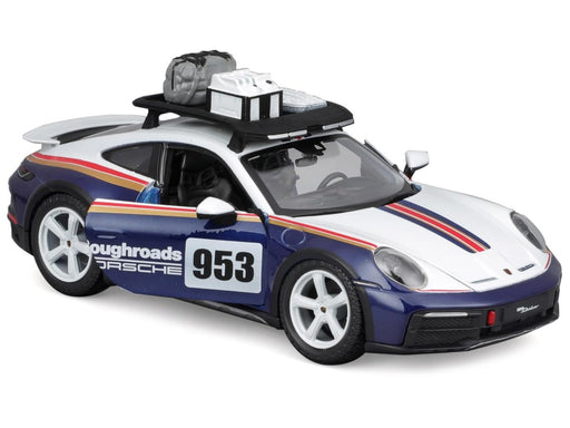 Porsche 911 Dakar No.953 - Blue - Bburago 1/24 - 18-28029 - Passion Diecast 