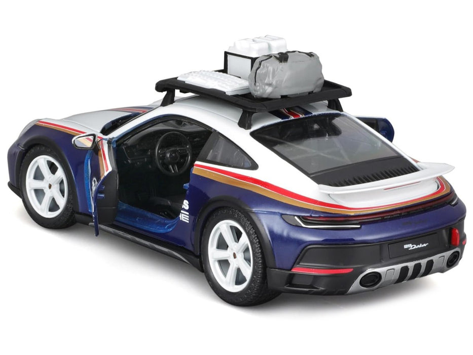 Porsche 911 Dakar No.953 - Blue - Bburago 1/24 - 18-28029 - Passion Diecast 