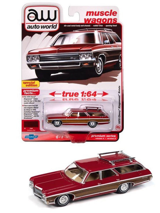 1970 Chevrolet Kingswood in Red - Auto World - 1/64 - AWSP169 A