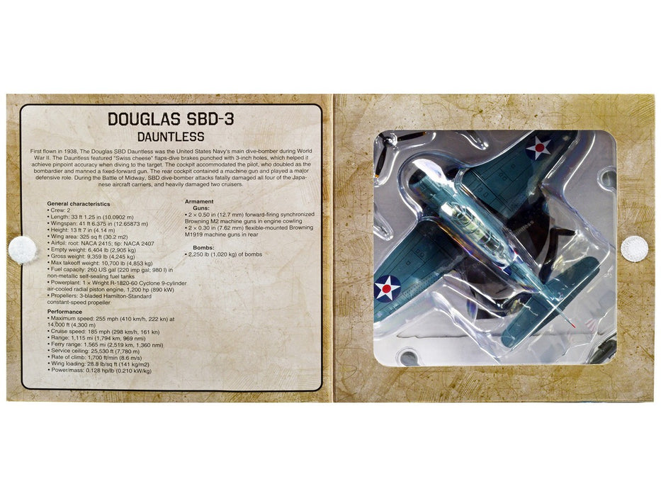 Douglass SBD-3 Dauntless US Navy 1942 -  Militaria Die Cast  1/72 - 27287-38 - Passion Diecast 