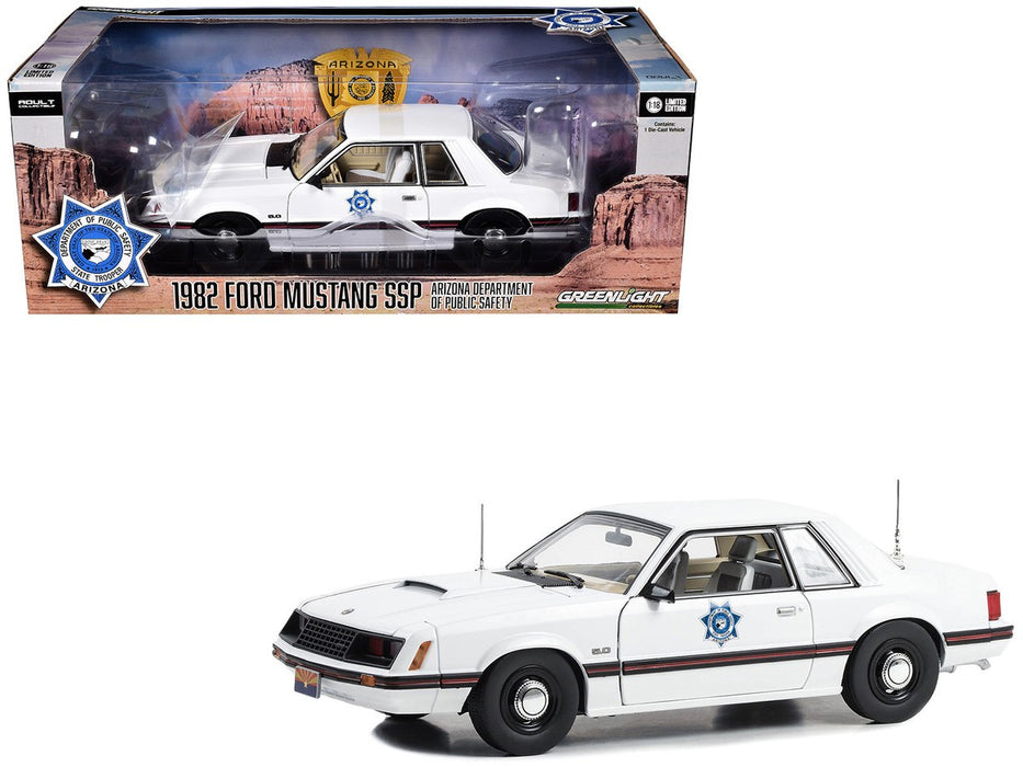 Arizona Department of Public Safety - 1982 Ford Mustang SSP - Greenlight 1/18 - 13677 Passion Diecast 