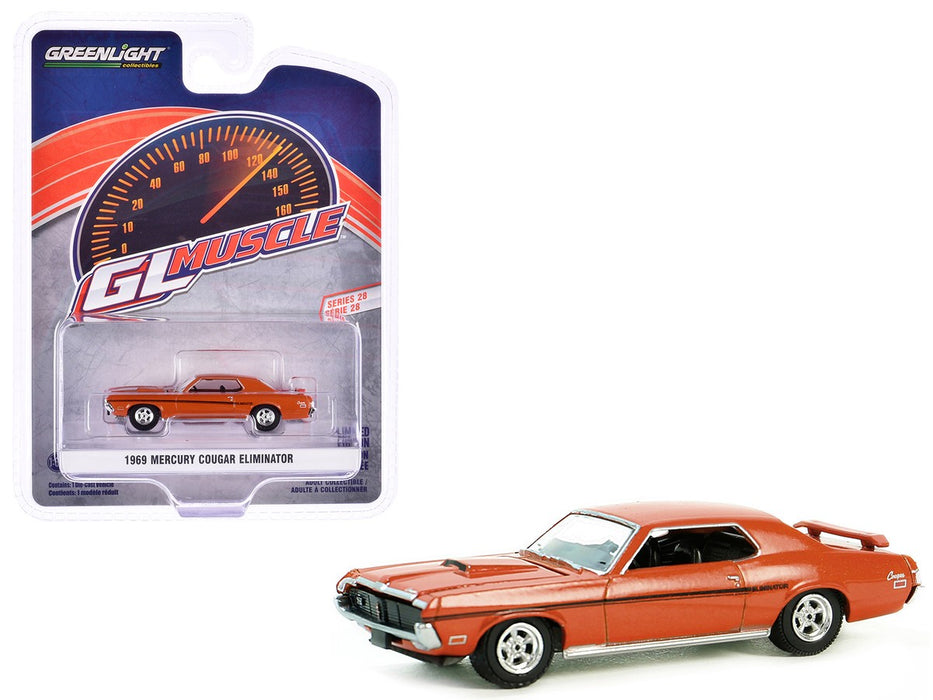 1969 Mercury Cougar Eliminator in Competition Orange - GL Muscle Series 28 - 1/64 Greenlight - 13350 A