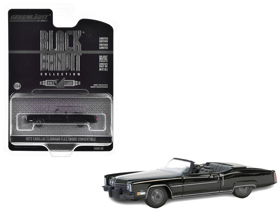 1972 Cadillac Eldorado Fleetwood Convertible - Black Bandit Series 29 - 1/64 Greenlight - 28150 C