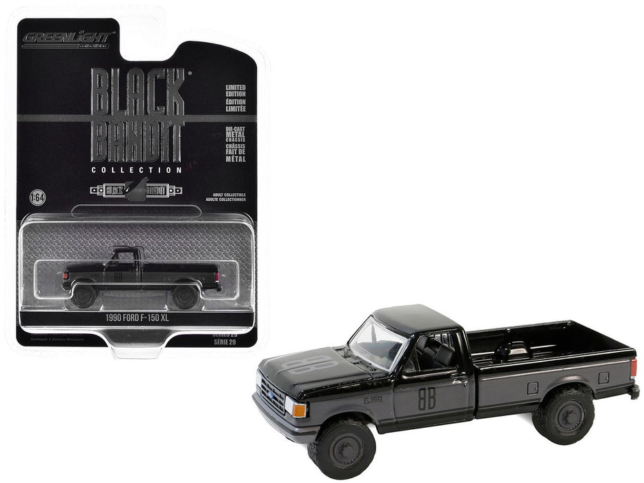1990 Ford-F150 XL Pickup - Black Bandit Series 29 - 1/64 Greenlight - 28150 E