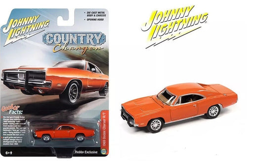 1969 Dodge Charger Orange - Hobby Exclusive - Johnny Lightning 1:64 - JLSP206 - Passion Diecast