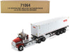 Western Star 4700 Day Cab Red with Skeletal Trailer and 40' OOCL  Shipping Container - Diecast Master - 1/50 - 71064
