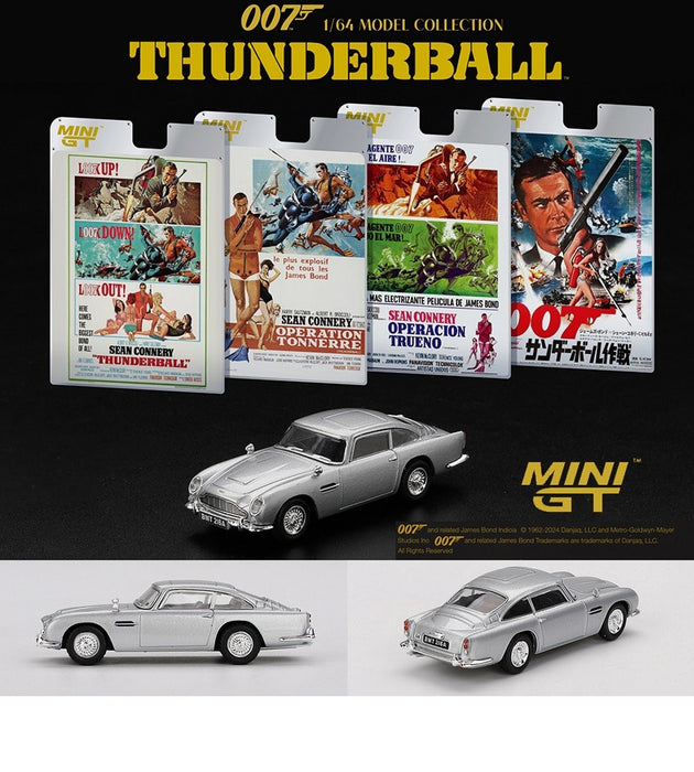 Aston Martin DB5 James Bond 007 Thunderball - French Packaging - Mini GT - 1:64 - MGT00901-007F Passion Diecast