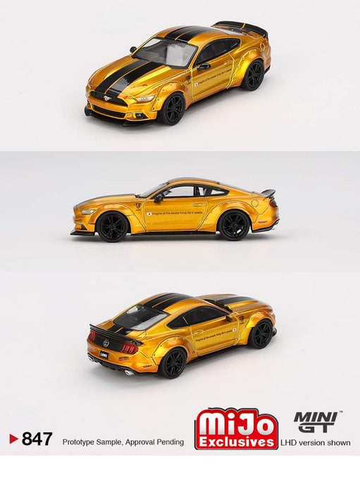LB-WORKS FORD MUSTANG LB Gold - Mini GT - 1:64 - MGT00847 Passion Diecast