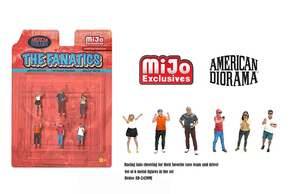 Figures The Fanatics - 6 Piece metal set - American Diorama - 1/64 - AD-2420 Passion Diecast