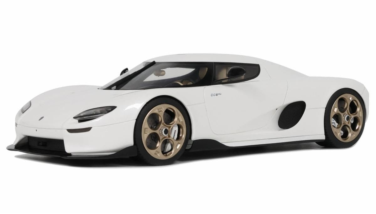 KOENIGSEGG CC850 CRYSTAL WHITE 2024 - 1/18 - GT SPIRIT - GT903