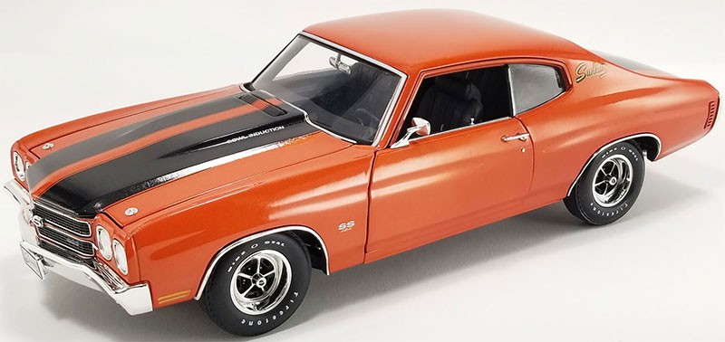 Sunkist - 1970 Chevrolet Chevelle SS 454 in Orange with Black Stripes Limited 600 Pieces - ACME - 1/18 - A1805528