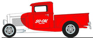 So-Cal Speed Shop - 1932 Ford Hot Rod Pickup Red and White - Estimated production 400 Pieces - ACME - 1/18 - A1804107