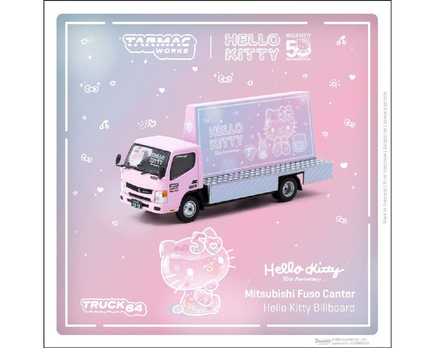Mitsubishi Fuso Canter Billboard Truck - Pink - Tarmac Works - 1/64 - T64T-TL002-HK