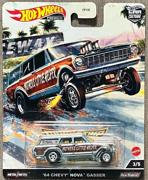 ( web Only ) Car CULTURE '64 Nova Gasser Drag strip - Hot Wheels 1:64 - HCK21