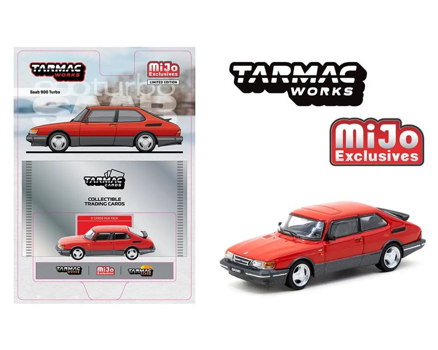 Saab 900 Turbo - Red - Tarmac Cards - Tarmac Works - 1/64 - T64G-056-RE