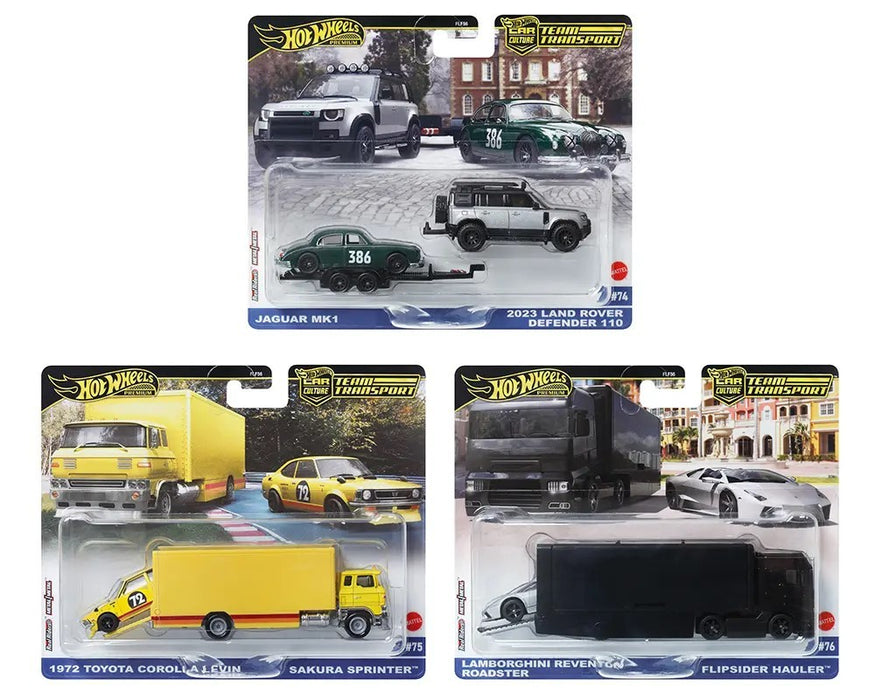 Team Transport E Case 2024 Set of 4 - Hot Wheels - 1/64 - FLF56-957E -  Passion Diecast 