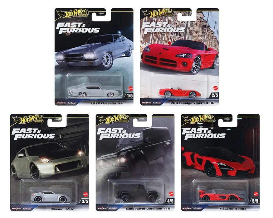 Hot Wheels - Car Culture - 1:64 - 2024 HW JFast & Furious - Release J - Set Of 5 Cars - HNW46-956J -  Passion Diecast