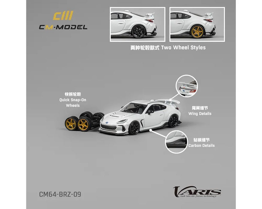 Subaru BRZ Varis Widebody custom - White - Limited Edition - CM Model - 1:64 - CM64-BRZ-09 Passion Diecast
