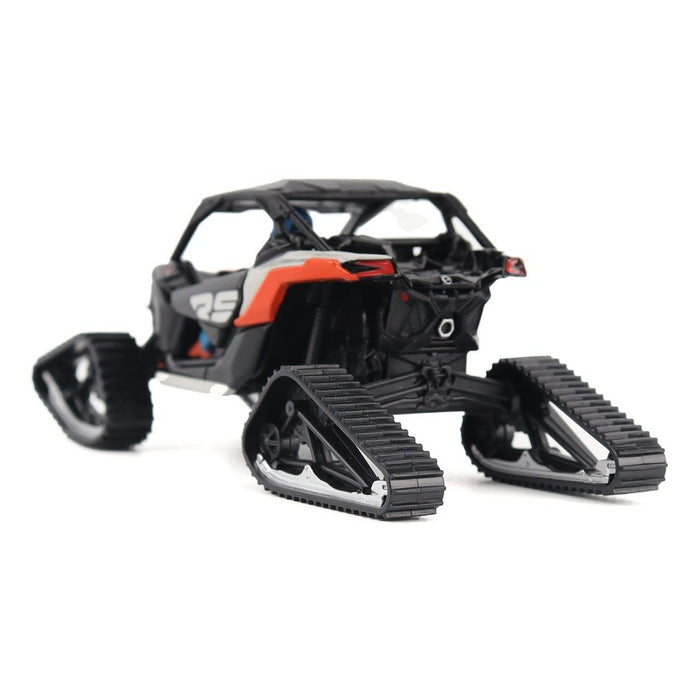 Can-Am Maverick X3 X rs Turbo RR Side-by-Side ATV with Tracks Chalk Gray and Magma Red - Diecast Master 1/32 - 60004
